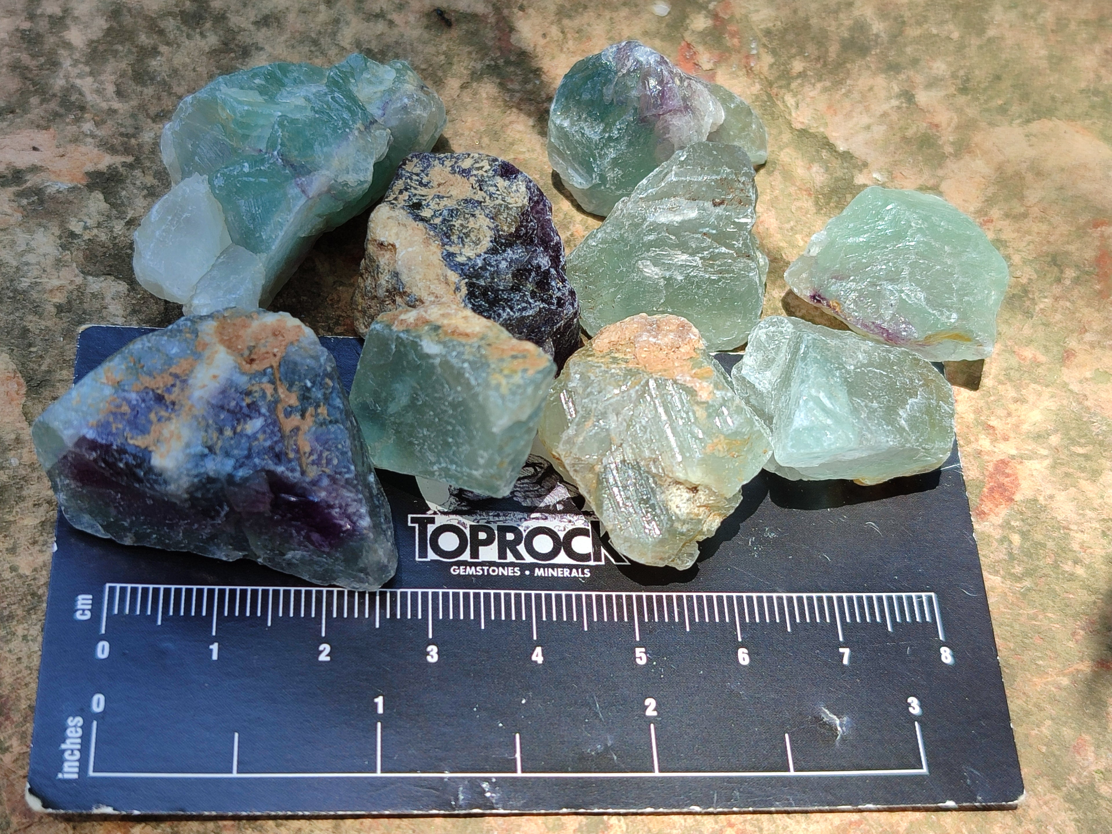 Natural Watermelon Fluorite Cobbed Specimens x 2.6 Kg Lot From Uis, Namibia - Toprock Gemstones and Minerals 