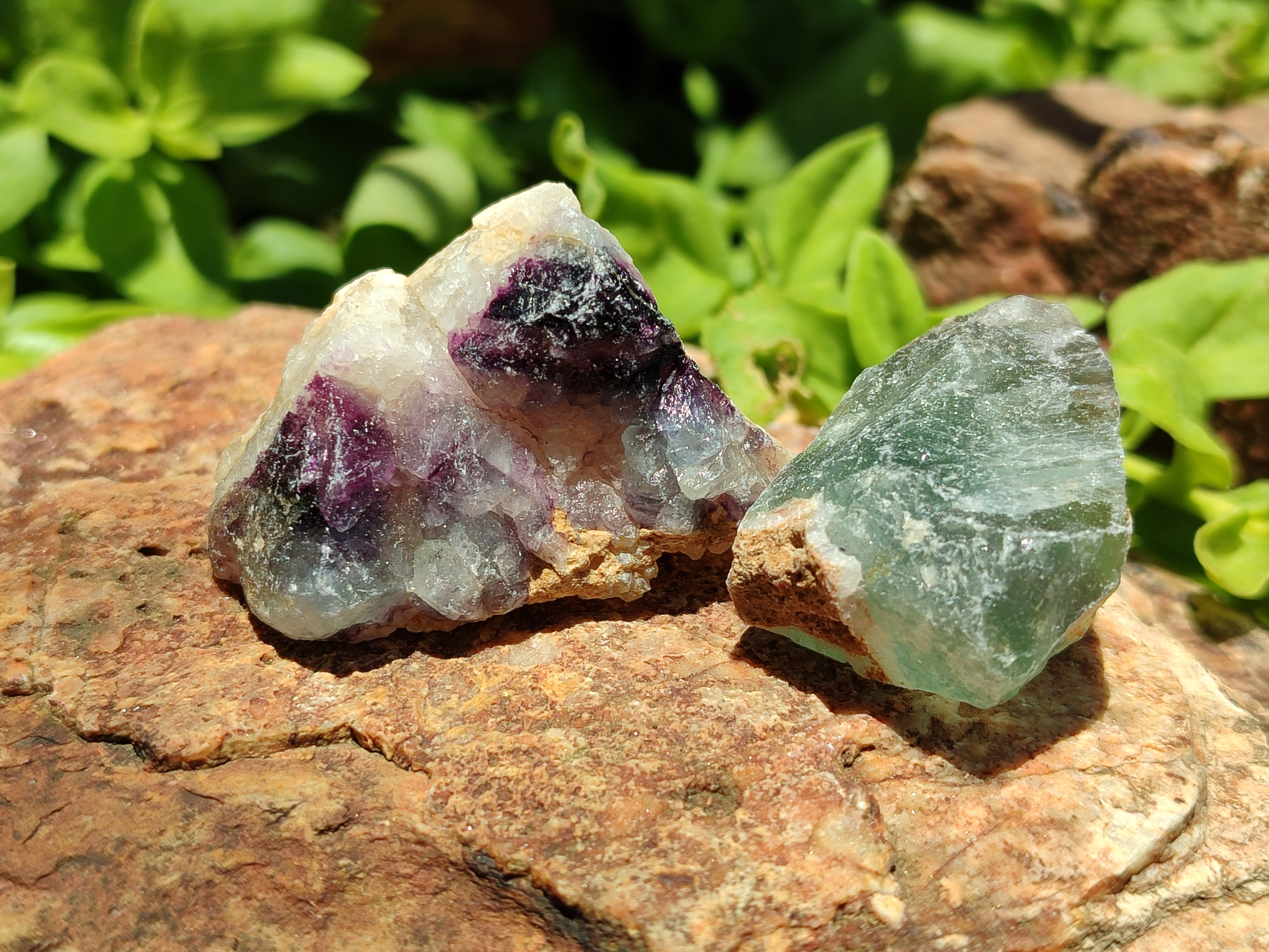 Natural Watermelon Fluorite Cobbed Specimens x 2.6 Kg Lot From Uis, Namibia - Toprock Gemstones and Minerals 
