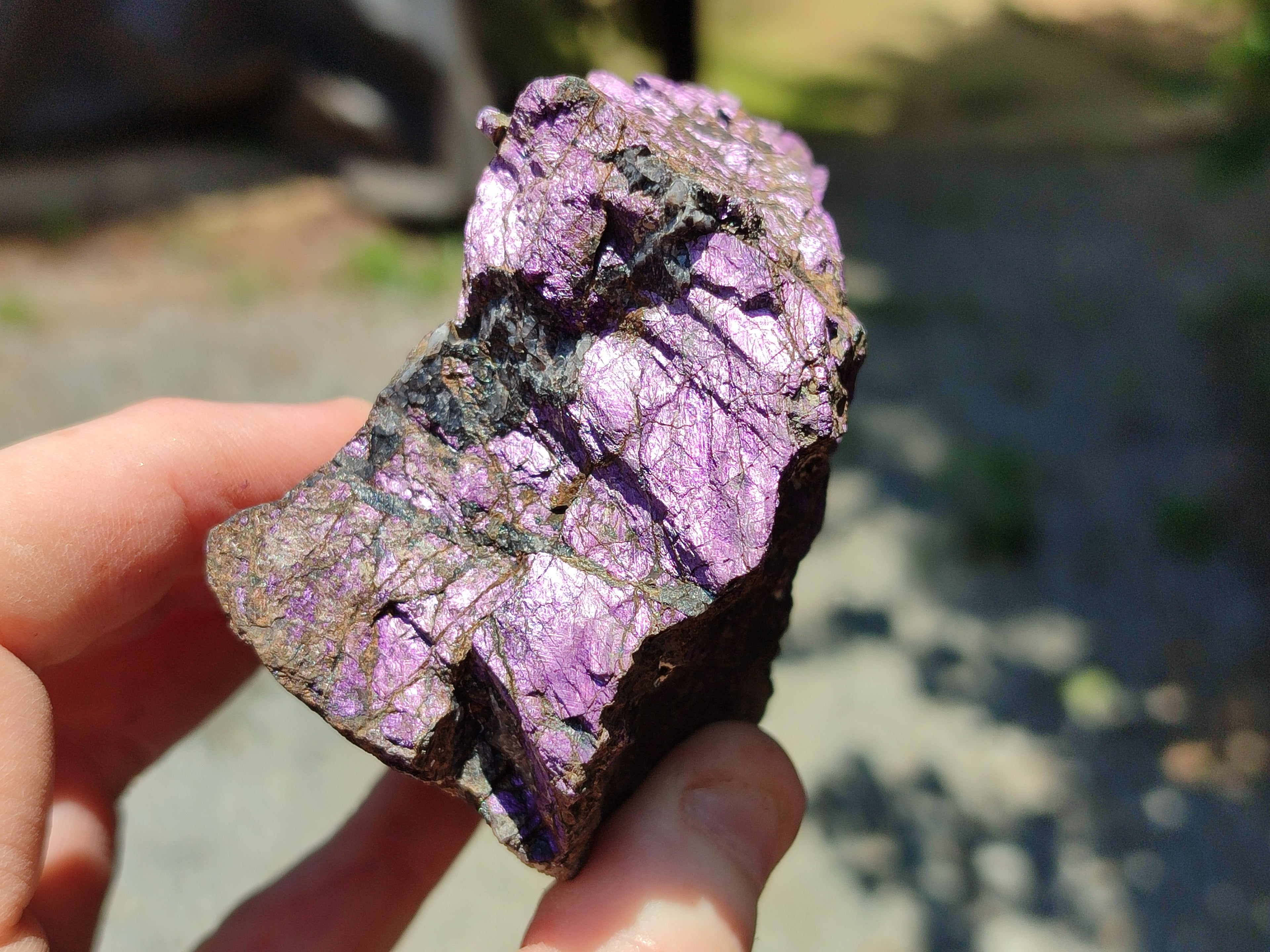 Natural Metallic Purpurite Cobbed Specimens x 3 From Erongo, Namibia - Toprock Gemstones and Minerals 