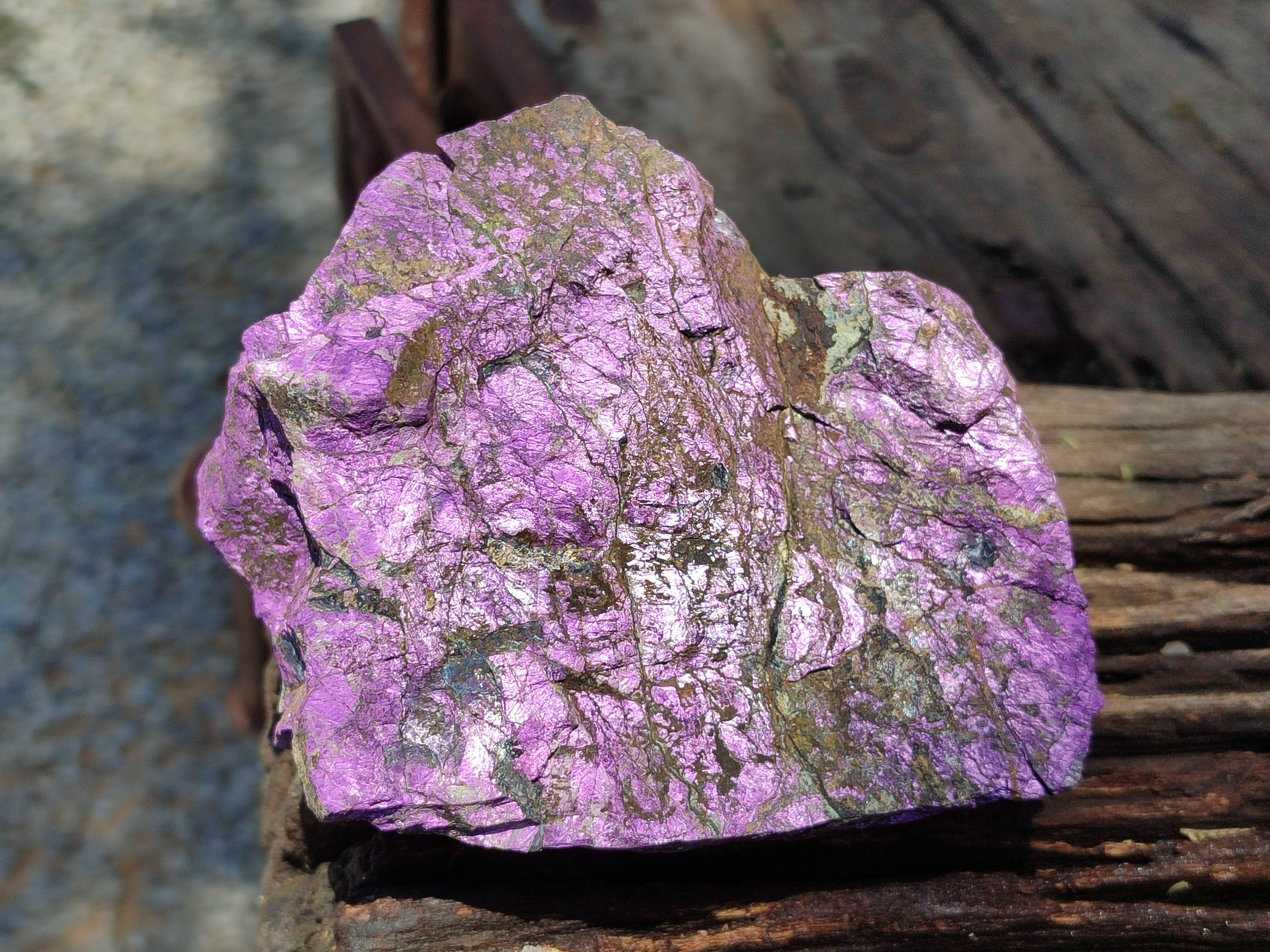 Natural Metallic Purpurite Cobbed Specimens x 3 From Erongo, Namibia - Toprock Gemstones and Minerals 