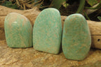 Polished Amazonite Standing Free Forms x 12 From Zimbabwe - Toprock Gemstones and Minerals 