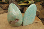 Polished Amazonite Standing Free Forms x 12 From Zimbabwe - Toprock Gemstones and Minerals 