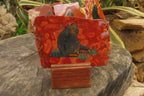 Hand Made Chimpanzee Decoupage on Brecciated Jasper Stone Slabs - Sold Per Item - From South Africa - Toprock Gemstones and Minerals 