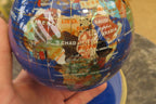 Hand Made Mixed Gemstone World Globe x 1 From China - Toprock Gemstones and Minerals 