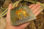 Hand Made Tiger Decoupage on Polychrome Jasper Stone Slabs - sold per item - From Madagascar - Toprock Gemstones and Minerals 