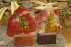 Hand Made African Kudu Buck Decoupage on Brecciated Jasper Stone Slabs - Sold Per Item - From South Africa - Toprock Gemstones and Minerals 