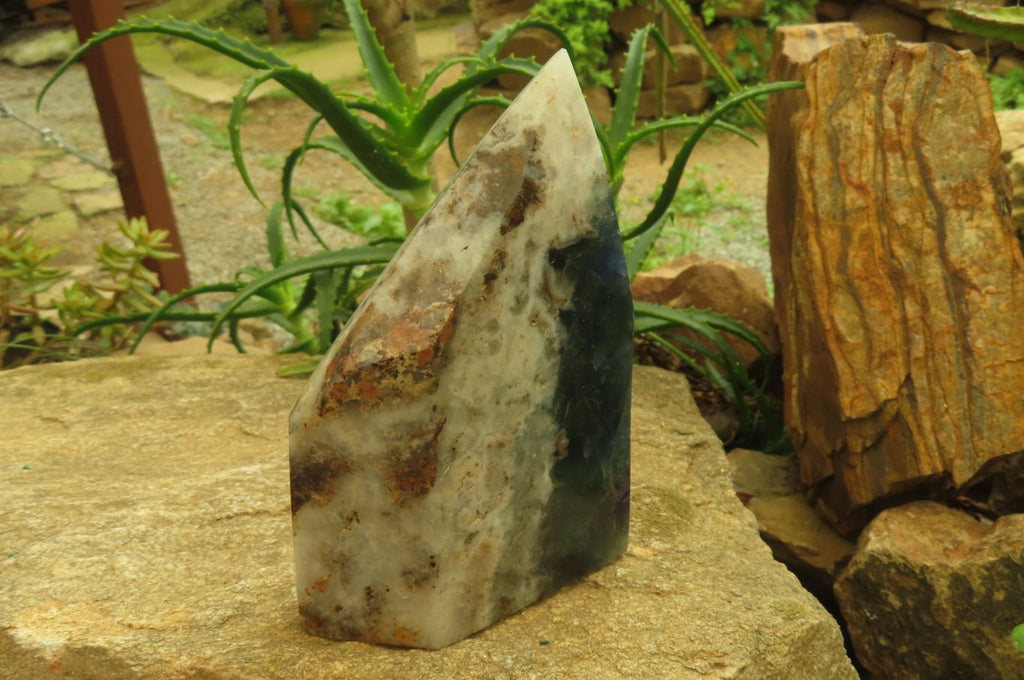 Polished Watermelon Fluorite Point x 1 From Namibia - Toprock Gemstones and Minerals 