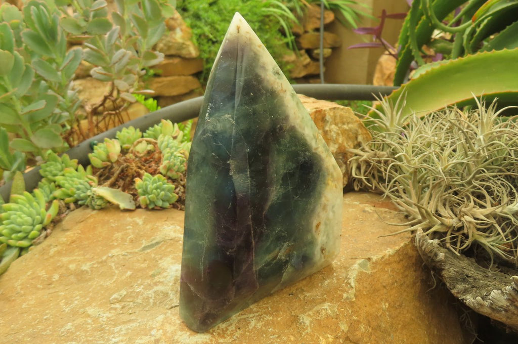 Polished Watermelon Fluorite Point x 1 From Namibia - Toprock Gemstones and Minerals 