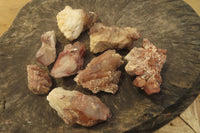 Natural Red Hematoid Quartz Clusters x 8 From Karoi, Zimbabwe