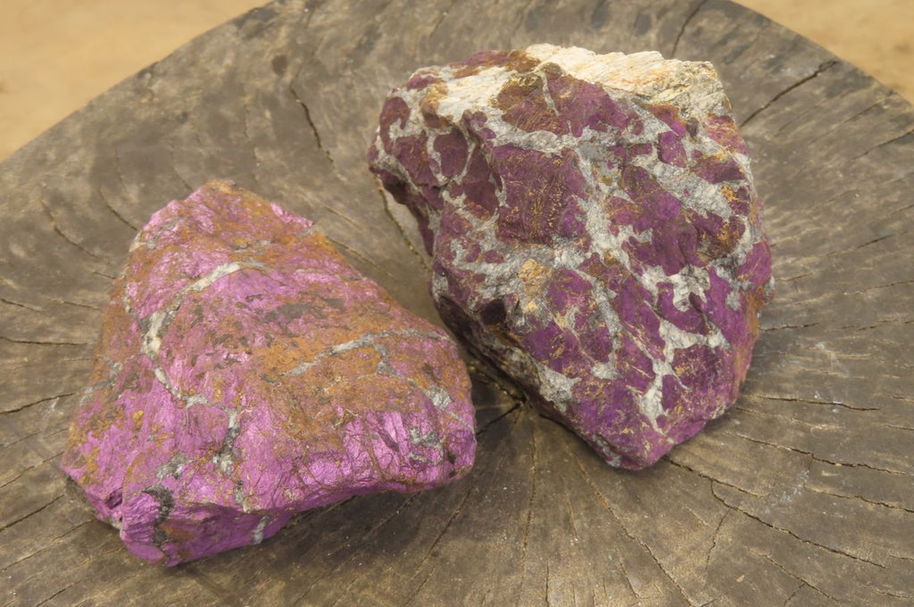 Natural Metallic Purpurite Specimens x 2 From Erongo, Namibia - Toprock Gemstones and Minerals 