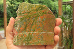 Hand Made Tiger Decoupage on Unakite Stone Slabs - sold per item - From Southern Africa - Toprock Gemstones and Minerals 