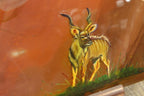 Hand Made African Kudu Buck Decoupage on Polychrome Jasper Stone Slabs - sold per item - From Madagascar - Toprock Gemstones and Minerals 