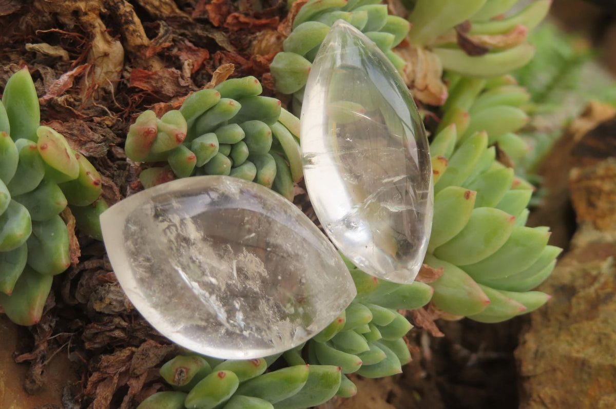 Polished Clear Quartz "Angel Tears" Pendant Pieces x 40 From Madagascar - Toprock Gemstones and Minerals 