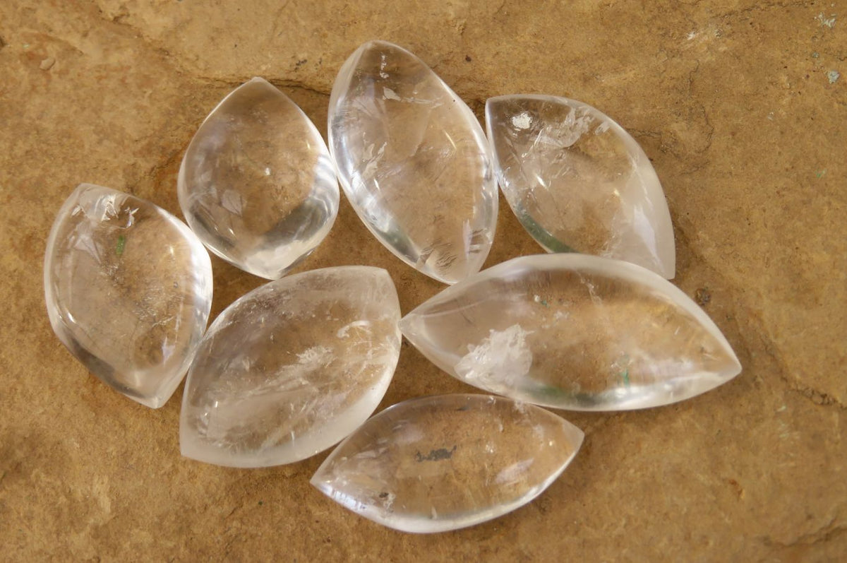 Polished Clear Quartz "Angel Tears" Pendant Pieces x 40 From Madagascar - Toprock Gemstones and Minerals 