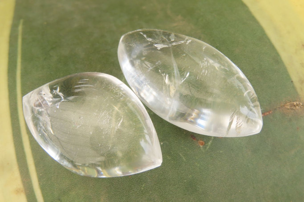Polished Clear Quartz "Angel Tears" Pendant Pieces x 40 From Madagascar - Toprock Gemstones and Minerals 