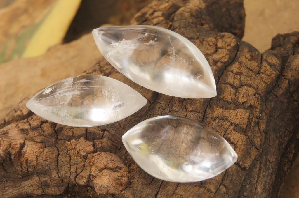 Polished Clear Quartz "Angel Tears" Pendant Pieces x 40 From Madagascar - Toprock Gemstones and Minerals 