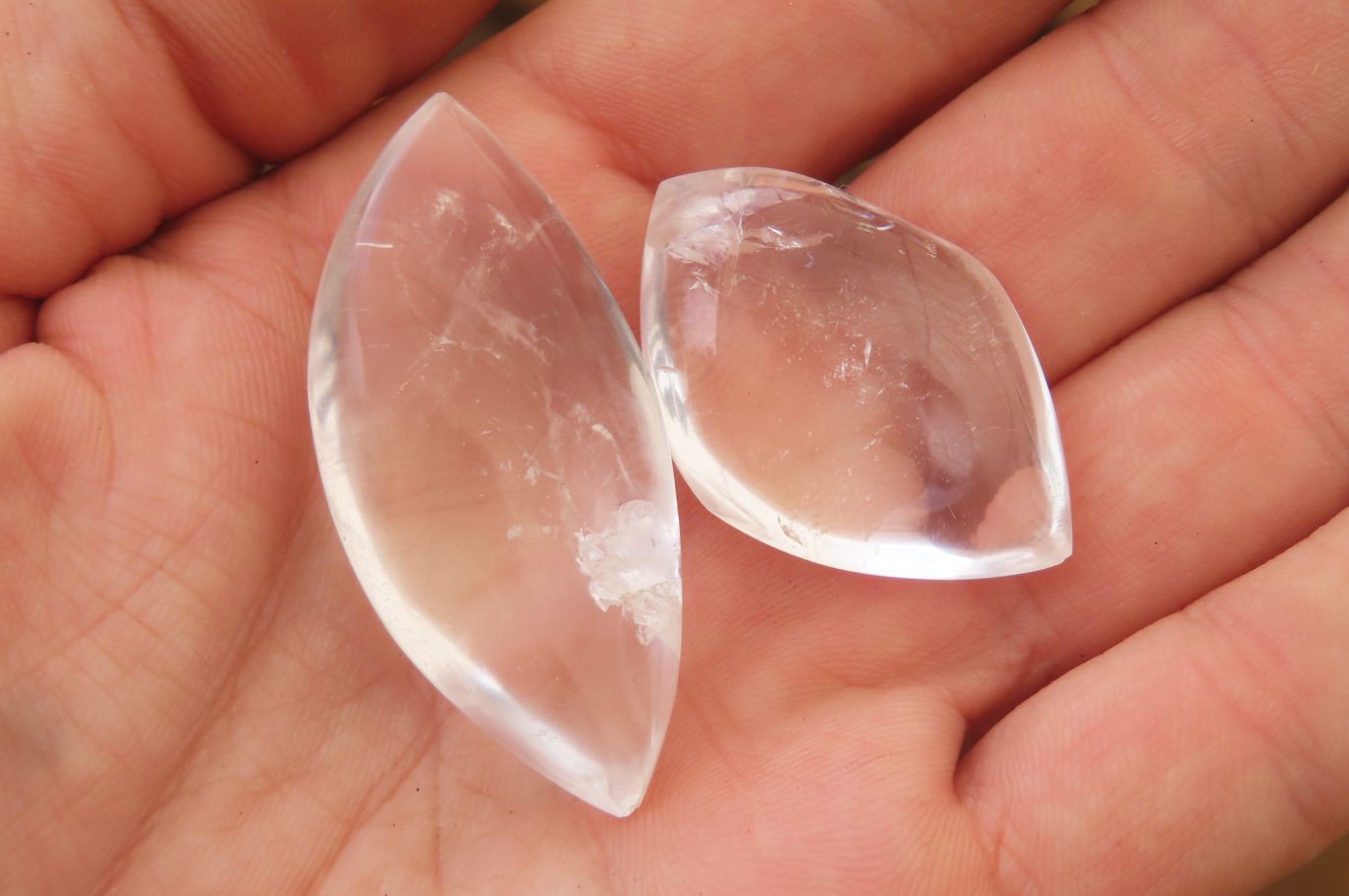 Polished Clear Quartz "Angel Tears" Pendant Pieces x 40 From Madagascar - Toprock Gemstones and Minerals 