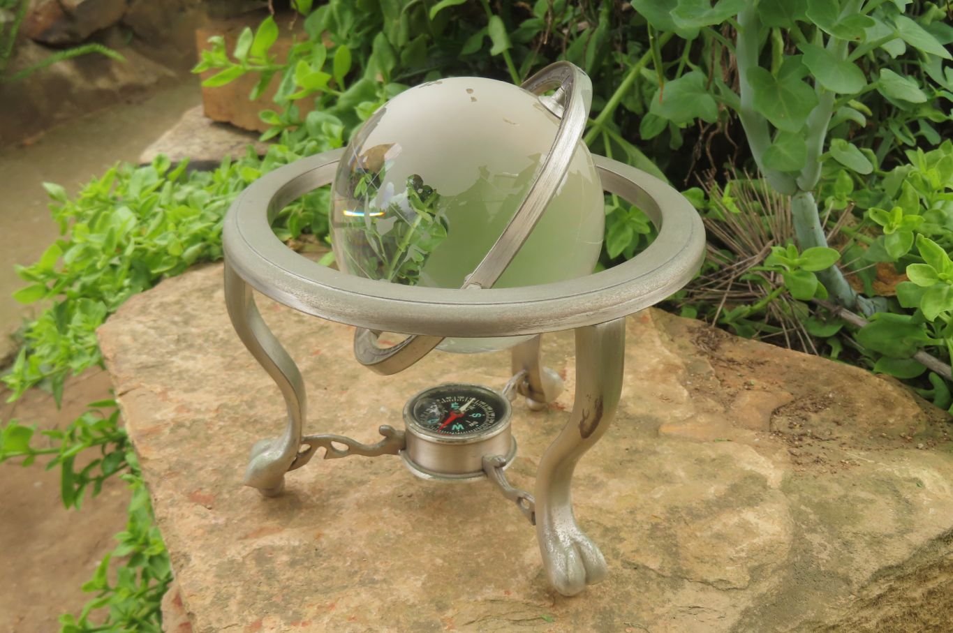 Polished Lead Glass World Globe x 1 From China - Toprock Gemstones and Minerals 