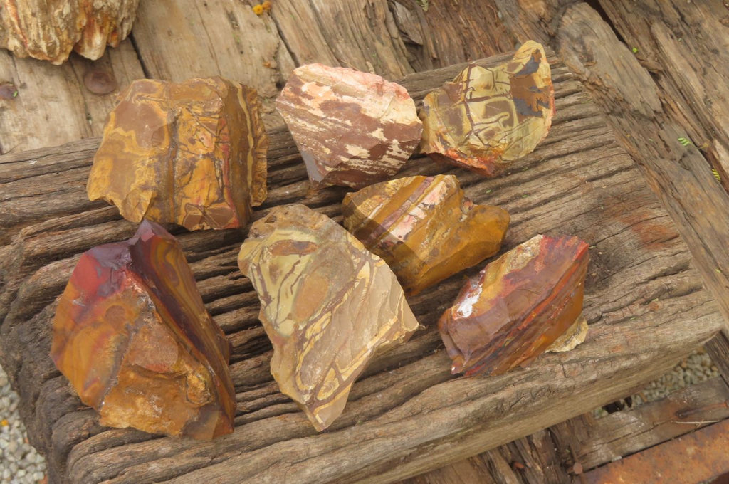 Natural Nguni Jasper Cobbed Specimens x 7 From Prieska, South Africa - Toprock Gemstones and Minerals 