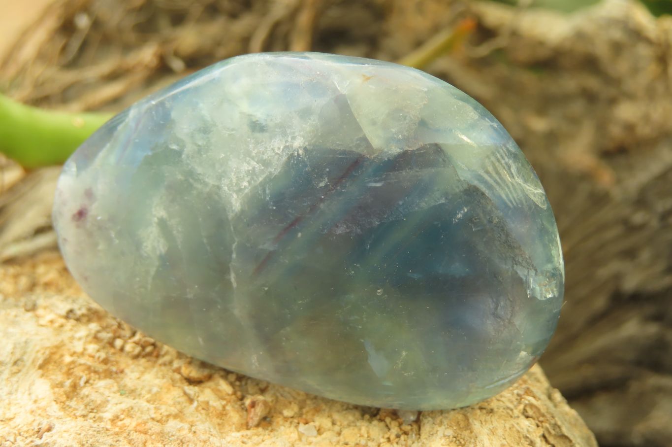 Polished Watermelon Fluorite Free Forms x 12 From Namibia - Toprock Gemstones and Minerals 