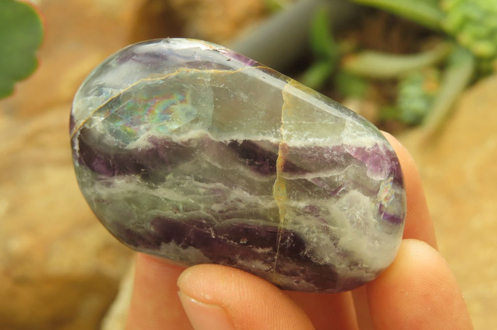 Polished Watermelon Fluorite Free Forms x 12 From Namibia - Toprock Gemstones and Minerals 