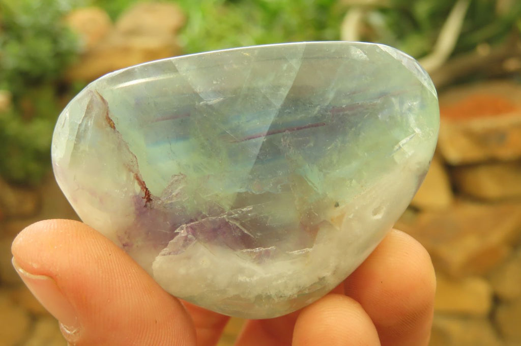 Polished Watermelon Fluorite Free Forms x 12 From Namibia - Toprock Gemstones and Minerals 