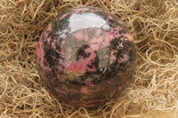 Polished Rhodonite Spheres x 4 From Madagascar - Toprock Gemstones and Minerals 