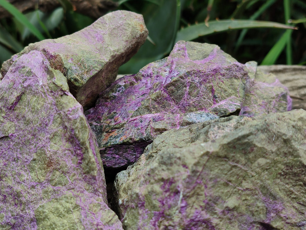 Natural Stichtite Cobbed Specimens x 5 From Barberton, South Africa - Toprock Gemstones and Minerals 