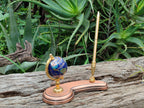 Hand Made Small Gems of The World Globe Desk Set - Sold per Item - From China - Toprock Gemstones and Minerals 