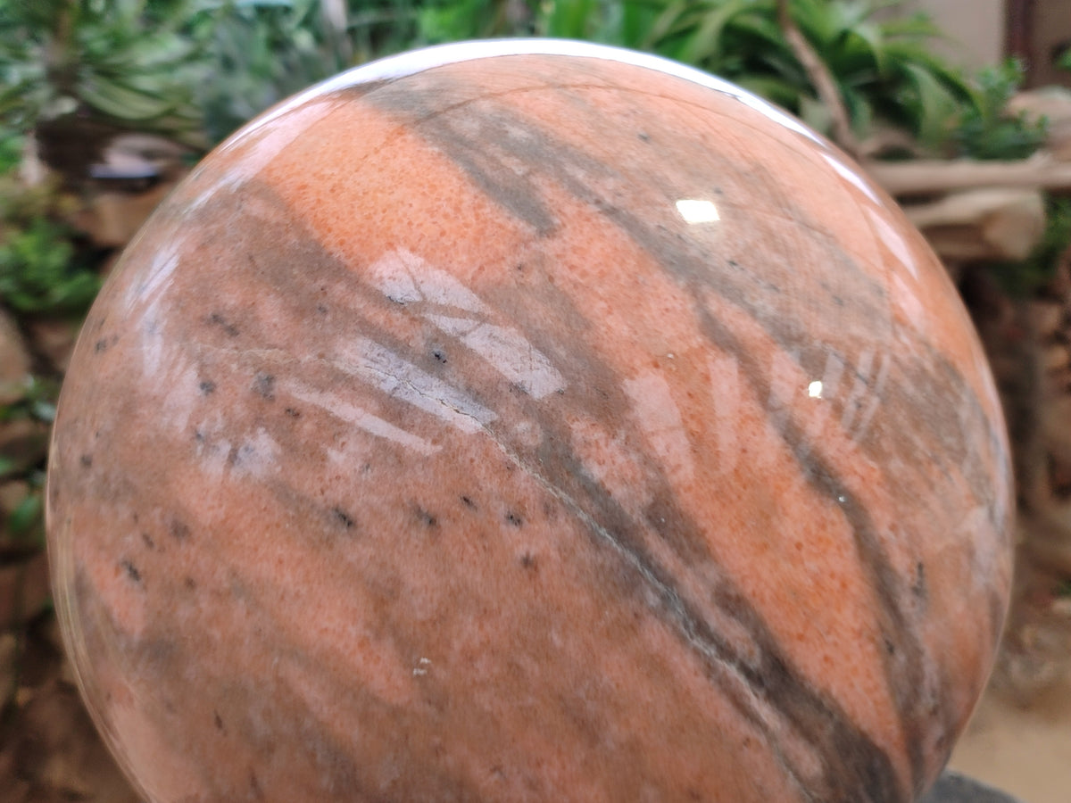 Polished Orange Twist Calcite Sphere x 1 From Madagascar - Toprock Gemstones and Minerals 