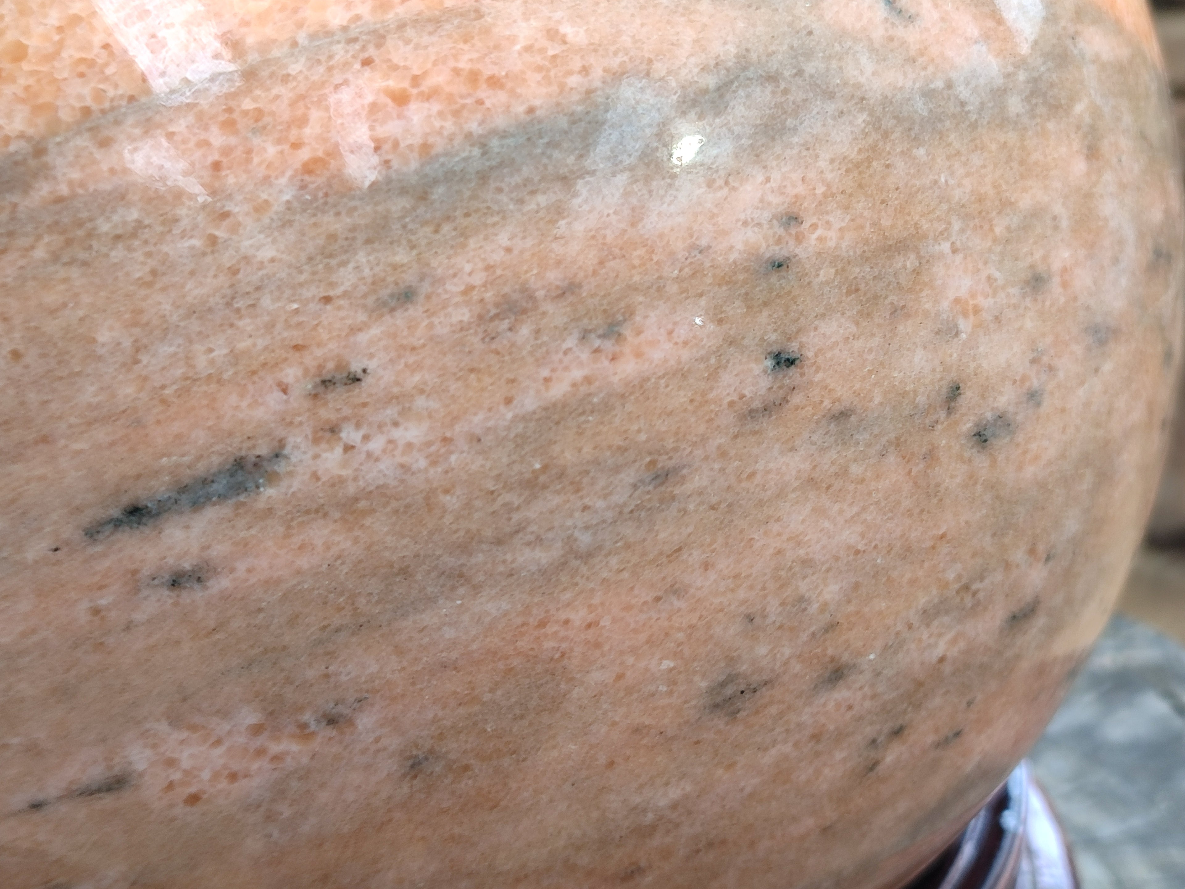 Polished Orange Twist Calcite Sphere x 1 From Madagascar - Toprock Gemstones and Minerals 