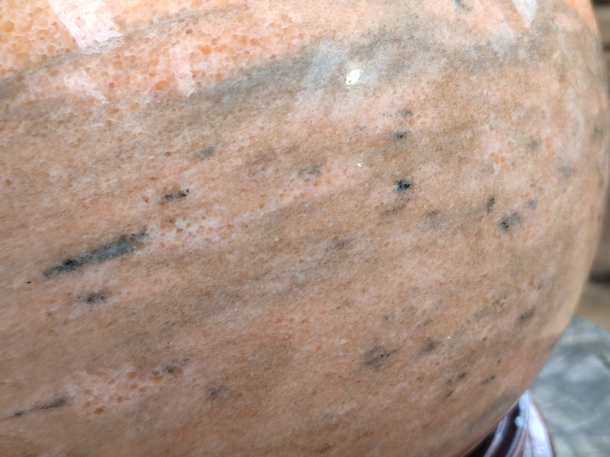 Polished Orange Twist Calcite Sphere x 1 From Madagascar - Toprock Gemstones and Minerals 