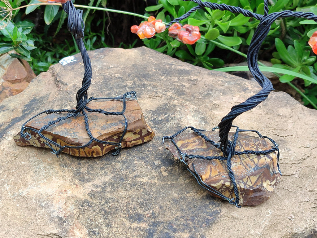 Hand Made Carnelian Wire Wrap Tree - Sold per Item - From KwaZulu Natal, South Africa - Toprock Gemstones and Minerals 