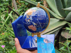 Hand Made Mixed Gemstone World Globe Bookends - sold per item -  From China - Toprock Gemstones and Minerals 