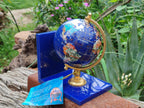 Hand Made Mixed Gemstone World Globe Bookends - sold per item -  From China - Toprock Gemstones and Minerals 