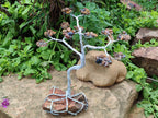 Hand Made Tigers Eye Wire Wrap Tree On Cobbed Nguni Jasper - Sold per Item -  From South Africa - Toprock Gemstones and Minerals 