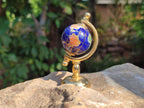 Polished Mini Gemstone World Globe on a Stand - Sold Per Item - From China - Toprock Gemstones and Minerals 