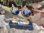 Polished Mini Gemstone World Globe on a Stand - Sold Per Item - From China - Toprock Gemstones and Minerals 