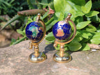 Polished Mini Gemstone World Globe on a Stand - Sold Per Item - From China - Toprock Gemstones and Minerals 