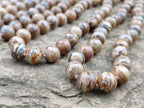 Polished Picture Stone Jasper Ball Shaped Bead Necklace - Sold Per Item - From Namibia - Toprock Gemstones and Minerals 