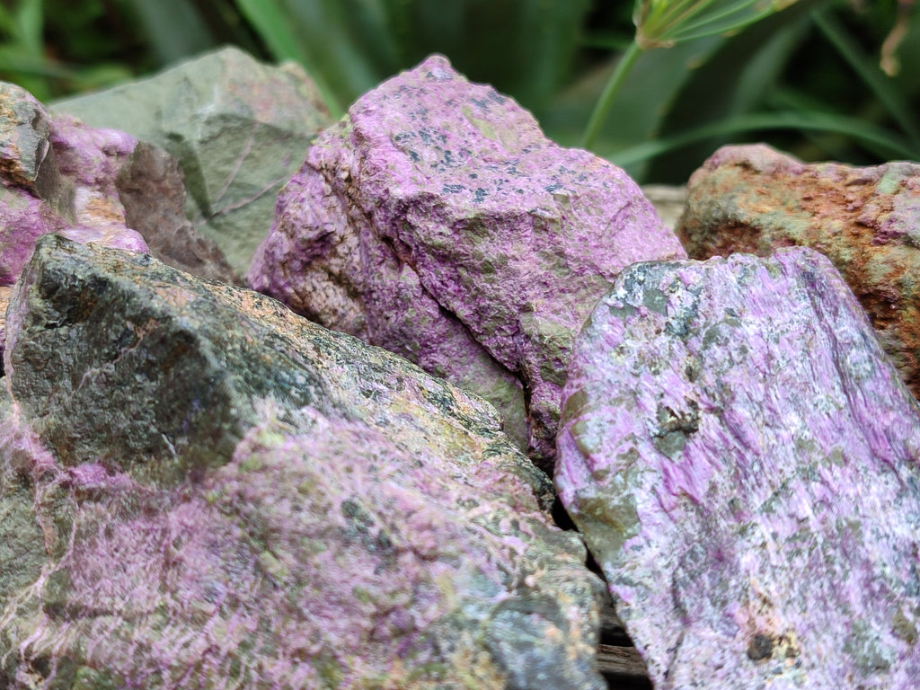 Natural Stichtite Cobbed Specimens x 12 From Barberton, South Africa - Toprock Gemstones and Minerals 