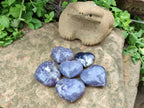 Polished Lepidolite Gemstone Hearts x 6 From Madagascar - Toprock Gemstones and Minerals 