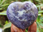Polished Lepidolite Gemstone Hearts x 6 From Madagascar - Toprock Gemstones and Minerals 