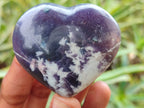 Polished Lepidolite Gemstone Hearts x 6 From Madagascar - Toprock Gemstones and Minerals 