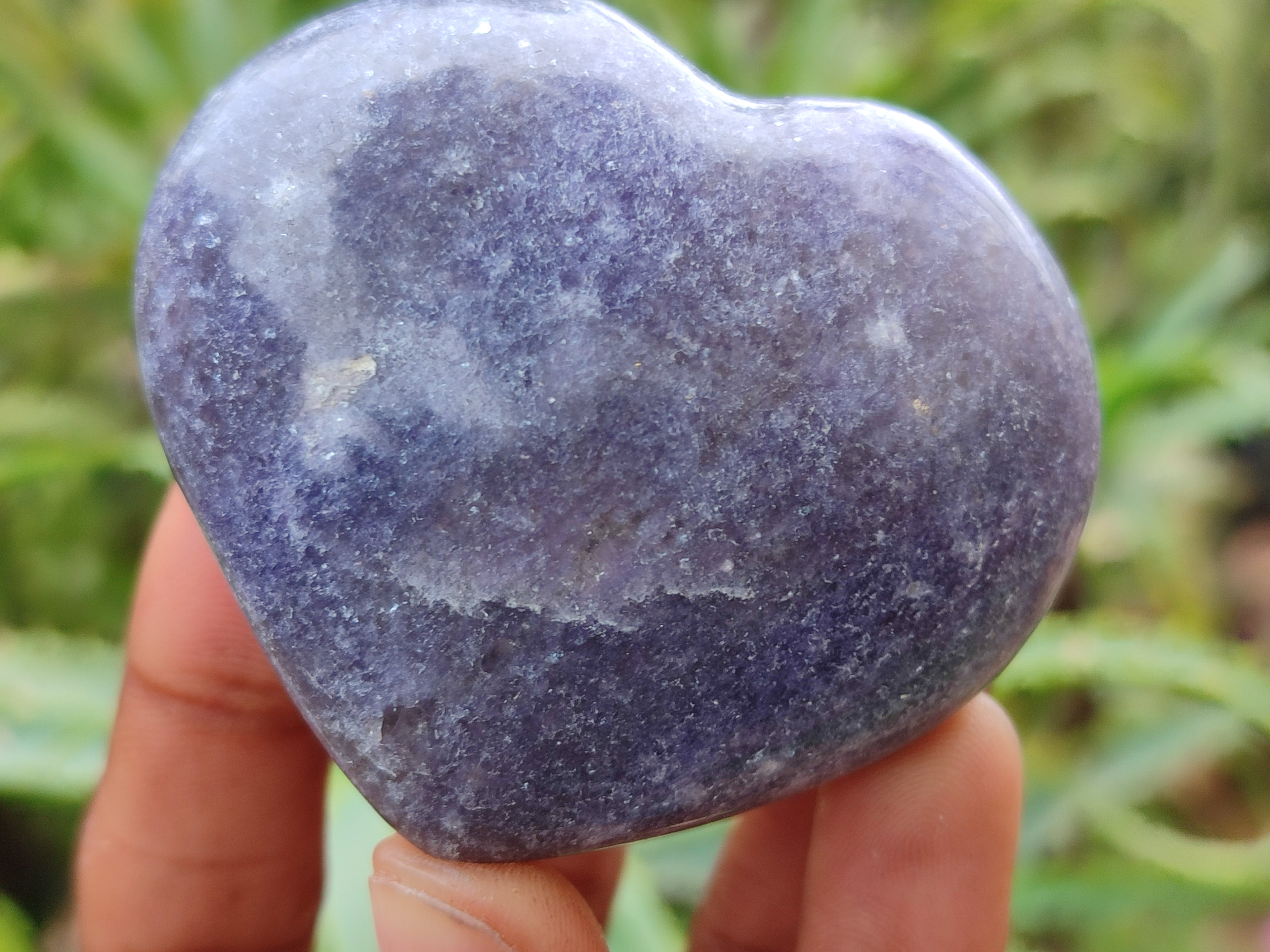 Polished Lepidolite Gemstone Hearts x 6 From Madagascar - Toprock Gemstones and Minerals 