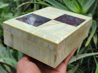 Hand Made Stone Jewellery Box x 1 From South Africa - Toprock Gemstones and Minerals 