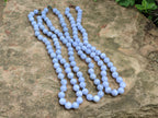 Polished Small Namibian Blue Lace Agate Ball Shaped Bead Necklace - Sold per Item- From Namibia - Toprock Gemstones and Minerals 