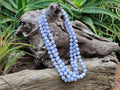 Polished Small Namibian Blue Lace Agate Ball Shaped Bead Necklace - Sold per Item- From Namibia - Toprock Gemstones and Minerals 