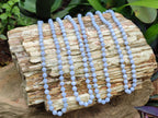 Polished Small Namibian Blue Lace Agate Faceted Bead Necklace - Sold per Item- From Namibia - Toprock Gemstones and Minerals 
