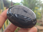 Polished Black Tourmaline Palm Stones x 12 From Madagascar - Toprock Gemstones and Minerals 